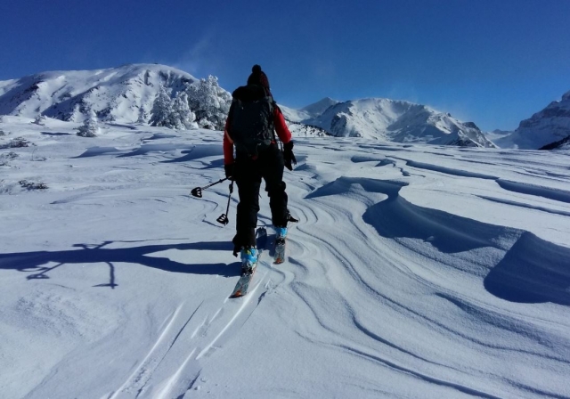  Suivre le chemin avec des skis
